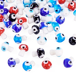 50 шт. 5-цветные бусины ручной работы от сглаза&nbsp;LAMP-TA0001-91