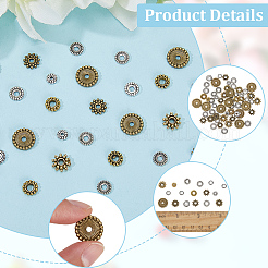 240шт 12 стиля сплава распорные бусины&nbsp;TIBEB-SC0001-45