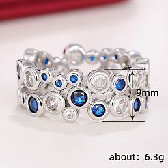 Полые латунные кольца с кубическими цирконами&nbsp;FS-WG3B071-05