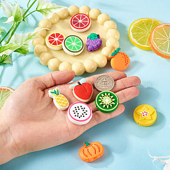 11 шт. 11 вида бусин из ПВХ в виде фруктов&nbsp;KY-TA0001-48