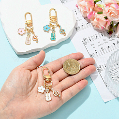 Подвесные украшения из эмали из сплава 3 шт.&nbsp;HJEW-YW00299