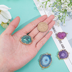 Гальваника соединительные звенья гальванические натуральные друзья агат&nbsp;G-AR0003-93G