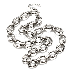 Ожерелья из витой овальной цепи из нержавеющей стали 304&nbsp;NJEW-R023-13P