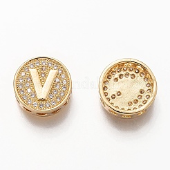 Позолоченные многожильные звенья из латуни с микропейвом и кубическим цирконием&nbsp;KK-P191-01V-G