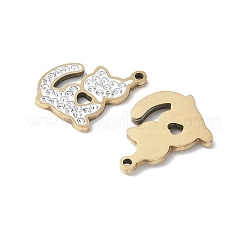 201 подвеска из нержавеющей стали со стразами&nbsp;STAS-V005-05G-01