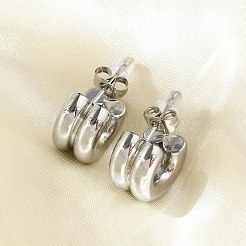 Серьги-гвоздики из нержавеющей стали 304 для женщин&nbsp;EJEW-U051-03P