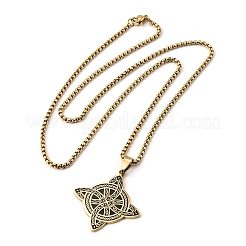 Женские подвески с узлом викингов из нержавеющей стали 201&nbsp;NJEW-M105-10B-G