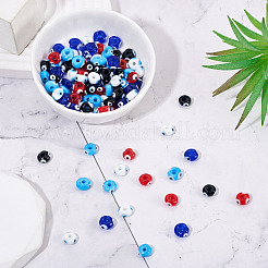 100 шт. 5-цветные бусины ручной работы от сглаза&nbsp;LAMP-TA0001-88A