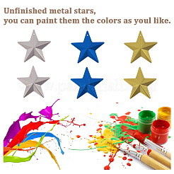 120 шт. 6 стиля железных подвесок и украшений для витрин&nbsp;AJEW-GF0012-14