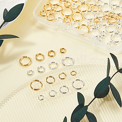 160 шт. 8 стиля латунных разъемных колец&nbsp;KK-BBC0023-10