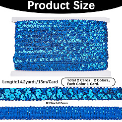 2 шт. 2-х цветные пластиковые и полиэстеровые бусины-пайетки&nbsp;OCOR-CY0002-10B