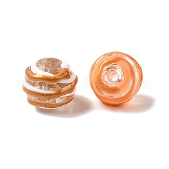 Бусины ручной работы из эмали с золотым песком&nbsp;LAMP-B035-02