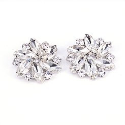 Выводы по зажимам для обуви из сплава со стразами&nbsp;FIND-WH0119-08