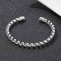 Электрофорез железные браслеты-манжеты для женщин&nbsp;BJEW-M057-03P