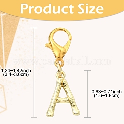 26 шт. подвесные украшения из сплава с буквами A~Z&nbsp;HJEW-YW00199