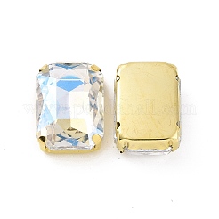 Прямоугольная форма восьмиугольника пришить стеклянные стразы&nbsp;DIY-E062-01G-04