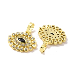 Настоящие 18к позолоченные латунные подвески с микропаве и кубическим цирконием&nbsp;KK-L209-038G-02