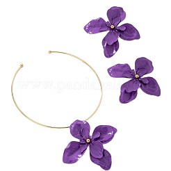 Комплекты из сплава серег-гвоздиков и чокеров с подвесками&nbsp;WG3F7DF-01