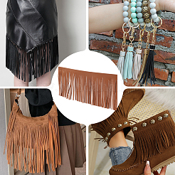 2 м отделка бахромой из искусственной кожи и замши&nbsp;AJEW-CY0001-58A-02