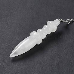 Заостренные биолокационные маятники из натурального кристалла кварца&nbsp;AJEW-B020-06P-09
