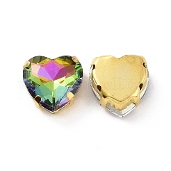 Сердце пришить стразами&nbsp;DIY-E062-04G-05