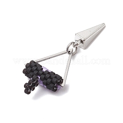 Подвески-глаза из бисера в форме цилиндра&nbsp;PALLOY-MZ00650-03