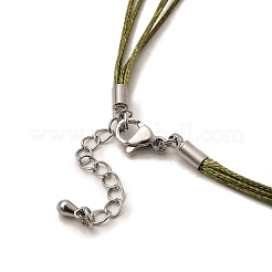 Изготовление ожерелья из двух нитей вощеного шнура толщиной 1 мм&nbsp;MAK-C005-01