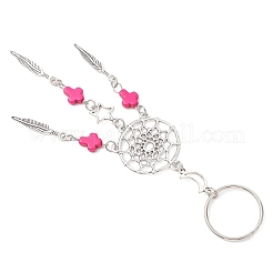 Брелоки из сплава и синтетической бирюзы&nbsp;KEYC-JKC01458