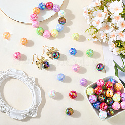 60cs 12 цвета УФ-покрытие радужные переливающиеся акриловые бусины&nbsp;PACR-PA0001-11