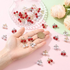 40шт 4 цвета подвески из сплава со стразами&nbsp;FIND-YW0017-92