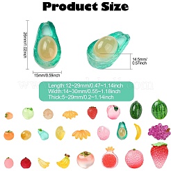 50 шт. 25 стиля светящихся смоляных украшений для кукольного домика&nbsp;FIND-CJ0003-51