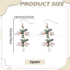 1 пара висячих серег из сплава&nbsp;EJEW-LP0013-14