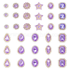 100 шт. пришивные стразы в форме капли/сердца/звезды&nbsp;FIND-TA0006-69C