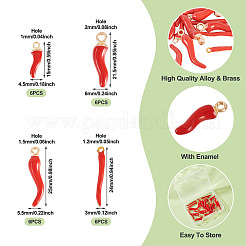 24 шт. 4 стиля подвески из сплава и латуни с эмалью&nbsp;FIND-TA0006-76