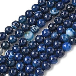 Натуральные полосатые агатовые бусы&nbsp;LS-G-I392-A01-10mm