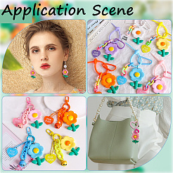 36 шт. 6 цвета непрозрачные подвески из смолы&nbsp;RESI-SP0001-14