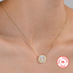 Элегантные полые серебряные ожерелья с подвеской в виде бабочки для ежедневных поездок на работу и отдыха&nbsp;UV4706-1