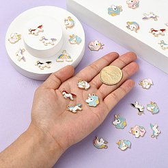 Подвески из сплава эмали 40шт 10 стиля&nbsp;ENAM-SZ0002-55