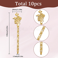 Закладки из сплава 10 шт.&nbsp;AJEW-SC0003-51G