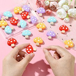 20 шт. 4 цвета грибные пищевые экологически чистые силиконовые фокусные бусины&nbsp;SIL-CJ0001-63