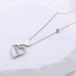 Ожерелья из нержавеющей стали с подвеской в виде сердца для женщин&nbsp;AX1531