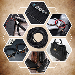 5-метровый плетеный кожаный шнур с сердечником&nbsp;WL-BBC0001-01C-02