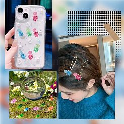 36 шт. 6-цветные светящиеся полупрозрачные смоляные кабошоны в виде морских животных&nbsp;RESI-SC0002-83