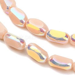 Гальванические непрозрачные стеклянные бусины&nbsp;EGLA-H112-06-HR07