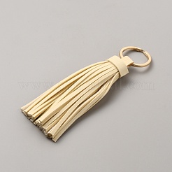 Подвески из искусственной кожи с кисточками&nbsp;KEYC-WH0021-36D