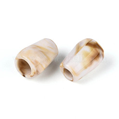 Двухцветные непрозрачные акриловые европейские бусины&nbsp;OACR-N157-05