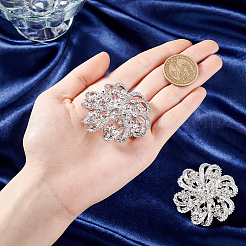 2 шт. брошь-булавка в виде цветка со стразами&nbsp;JEWB-GA0001-26