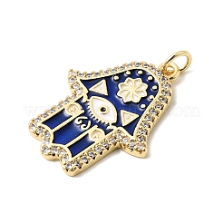 Латунные микропроволочные кубические циркониевые подвески из эмали&nbsp;KK-L262-20G