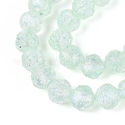 Прозрачные треск стекла бисер нитей&nbsp;GLAA-N053-10mm-06