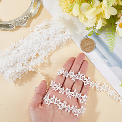 Лента из полиэстерового кружева со звездами&nbsp;OCOR-WH20003-13B